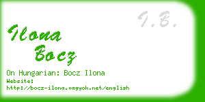 ilona bocz business card